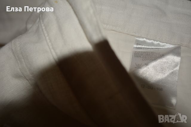 Бели ленени 7/8 летни панталони , снимка 4 - Къси панталони и бермуди - 46240024