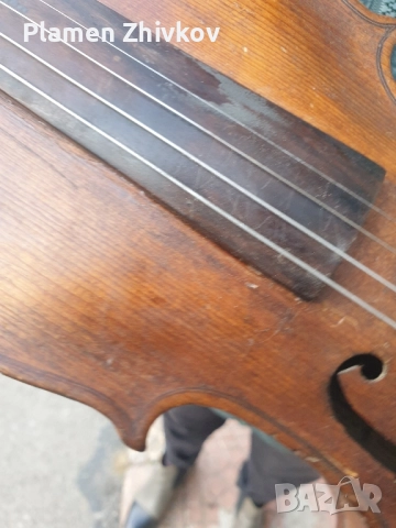 Голяма цяла стара цигулка от 1902 г , снимка 3 - Антикварни и старинни предмети - 52441332