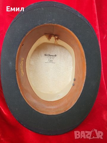 Антикварна шапка цилиндър G.A.DUNN, снимка 3 - Колекции - 45155074