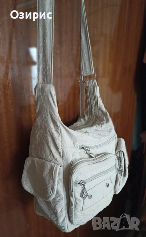 Дамска чанта с дълга широка дръжка и много джобове., снимка 4 - Чанти - 52592605
