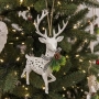 Коледни играчки за елха „Winter White Elegance“ – луксозни висящи декорации с натурален завършек и с, снимка 2