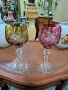 Превъзходнен антикварен к-т чешки кристални чаши Бохемия , снимка 3