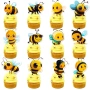 12 броя пчели пчелички картонени топери за декорация на торта мъфини, снимка 1