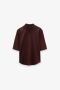 Дамска тениска с високо деколте Zara, 96% полиестер, 4% еластан, Кафява, XL, снимка 2