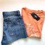 Нова тениска Mavi & къси дънки H&M coachella M size, снимка 1 - Тениски - 45920060