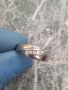 Сребърен пръстен с циркони 5 броя, снимка 1 - Пръстени - 45959728