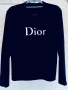 Черна блуза Dior стил, плътен памук, отлична изработка, унисекс, снимка 1