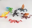 6 бр Дракон змей пластмасови фигурки играчки фигурка за игра и украса торта пластмасови, снимка 1