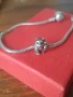 Сребърна гривна 925 Pandora оригинал с висулка коте., снимка 2