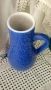 Синя нова ваза с дръжка висока и стройна, снимка 2