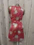 FRANSA XL Ефирна прозрачна, червена рокля на цветя , снимка 4