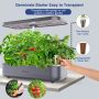 Yoocaa 12 Хидропонна система за отглеждане на растения вътрешна билкова градина с LED светлина , снимка 8