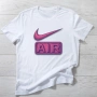 Nike Air/ Найк Еър мъжка, дамска, детска тениска, памучна фланелка, розова щампа, бяла, снимка 1