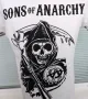 Sons Of Anarchy MC Unisex White Motorcycle T-Shirt Size M, снимка 2