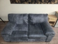 Сив кожен диван двойка - телешки бокс, снимка 8