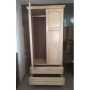 Гардероб чам двукрилен 80/180 см с огледало и 2 чекмеджета / 30559, снимка 2
