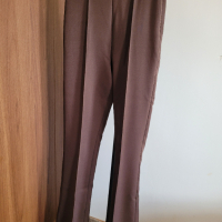 Елегантен дамски панталон с висока талия и ръб, снимка 1 - Панталони - 44954489