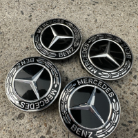 Капачки за джанти Mercedes Мерцедес 75мм OEM, снимка 1 - Аксесоари и консумативи - 45053718