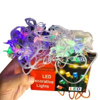 Многоцветни коледни LED лампички с цветя с щепсел  - Многоцветни, дължина - 5м ,28бр лампички.С мног, снимка 4 - Декорация за дома - 45786343