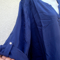 5XL Нова тъмно синя риза  Sheego, снимка 5 - Ризи - 44963018