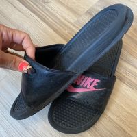 Дамски черни спортни чехли Nike Benassi Jdi ! 39 н, снимка 5 - Чехли - 45270561