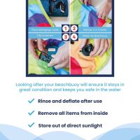 BEACHBUOY® Rainbow Буй за плуване, плувка за теглене с вградена суха чанта, снимка 2 - Водни спортове - 45119434
