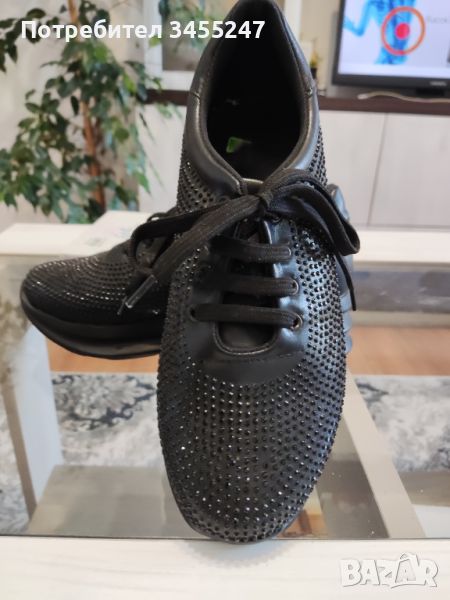 Стилни черни обувки , снимка 1