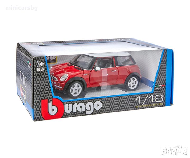 1:18 Метални колички: Mini Cooper - Bburago Gold, снимка 1