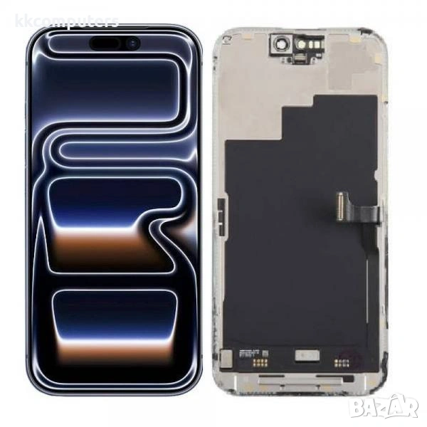 RJ OLED Съвместим LCD Дисплей за iPhone 17 Pro 6.3 (2025) + Тъч скрийн / Черен / Баркод : 484322, снимка 1