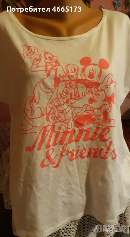 Oysho Disney Бяла Тениска , снимка 1