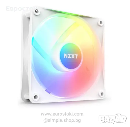 Вентилатор NZXT F120 RGB Core White - RF-C12SF-W1, охладител за кутия, цвят: бяло, снимка 1