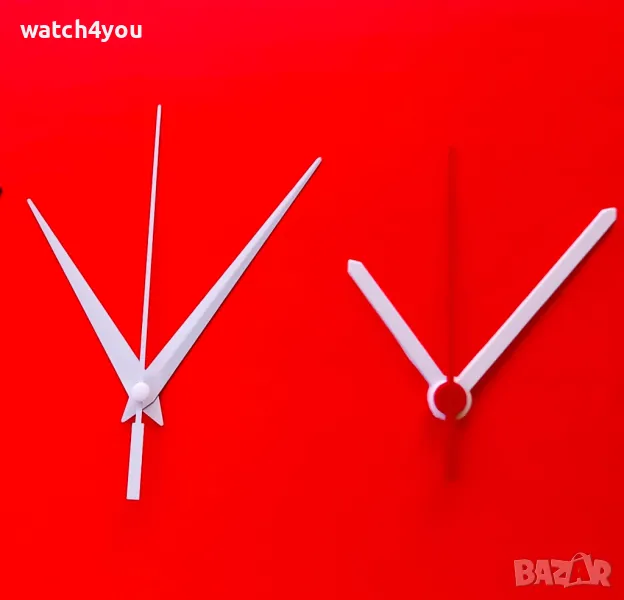 БЕЛИ СТРЕЛКИ ЗА СТЕНЕН НАСТОЛЕН ЧАСОВНИК.БЕЛИ ИЗЧИСТЕНИ КЛАСИЧЕСКИ СТРЕЛКИ ЗА СТЕННИ ЧАСОВНИЦИ.3D 3Д, снимка 1