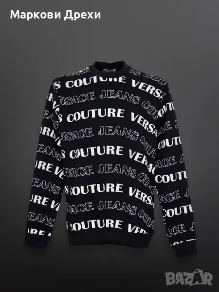 Versace Jeans Couture черен суичер с all over print, снимка 1