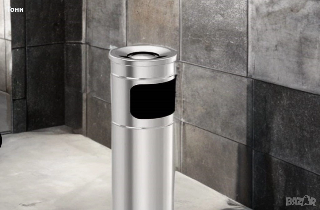 Пепелник колона Vinoks 763400, 22см./26см/28см., инокс, снимка 1