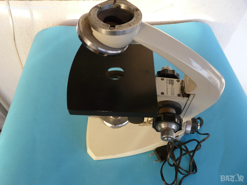 Полски микроскоп PZO - тяло и части, снимка 1