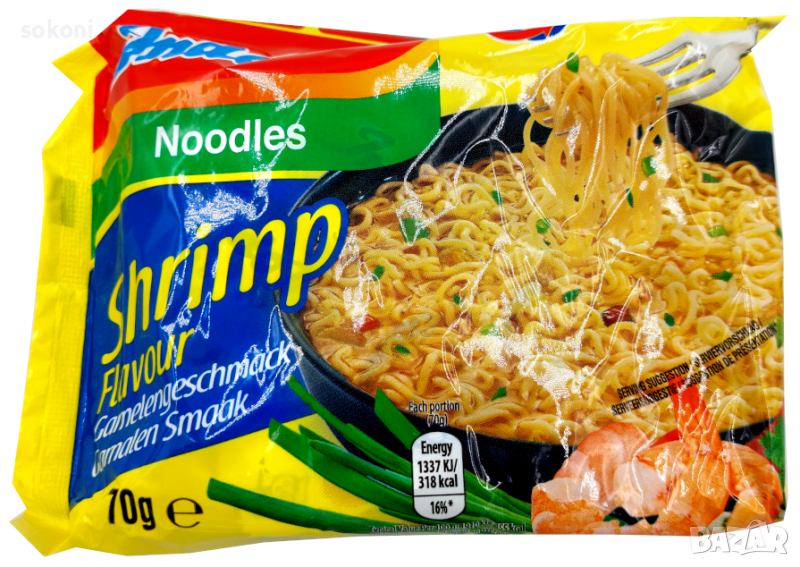 Indomie Shrimp Noodles / Индоми Полуготови спагети с вкус на Скариди 70гр;, снимка 1
