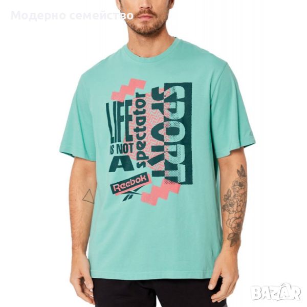 Мъжка тениска reebok graphic series spectator sport vibe tee blue, снимка 1