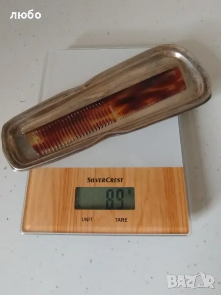 Сребърен Гребен 0,925 Със Поставка "Тип Поднос" Също Сребро 0.925, снимка 1