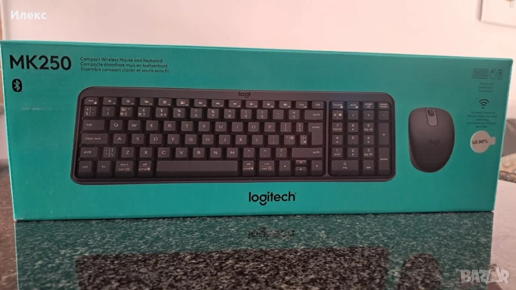 Клавиатура Logitech MK250 - комплект мишка и клавиатура, снимка 1