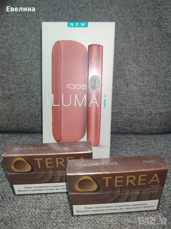 Нова! Електронна цигара Iqos ILUMA i (Vivid Terracotta) + 2 кутии филтри, снимка 1