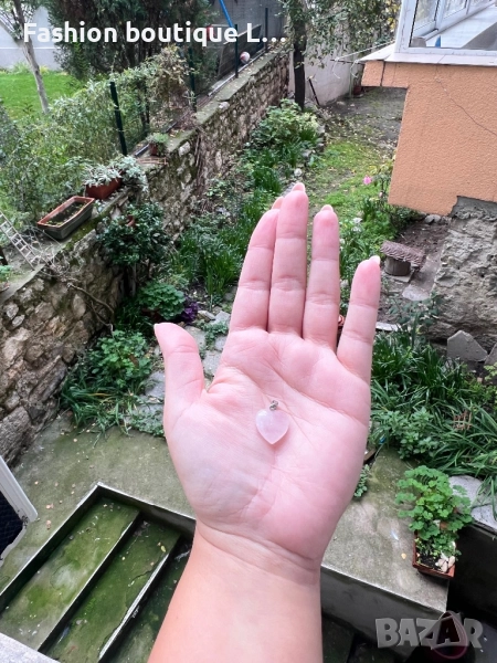 Висулка за колие розово кварцово сърце 🩷, снимка 1