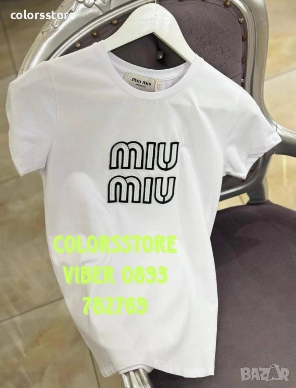 Дамска Черна тениска MiuMiu код IM-Z108, снимка 1