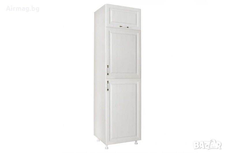 Шкаф за вграден хладилник Rustic 2V бял, снимка 1