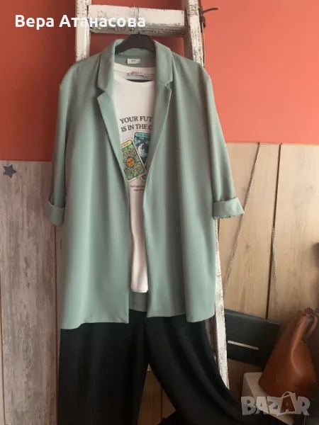 🍍🍍🍍 Ежедневен блейзър в цвят мента🍋, снимка 1