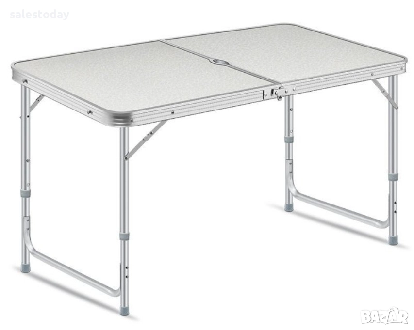 Маса сгъваема 120см, Сгъваема маса с регулируема височина, снимка 1