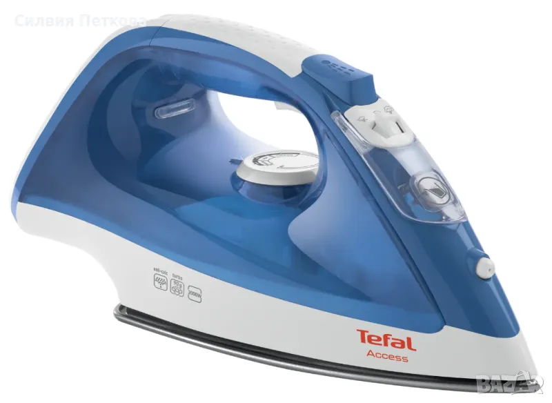 Ютия Tefal Access FV1511E3, 2000W, 90 гр/мин, 250 мл, Бяла/Синя, снимка 1