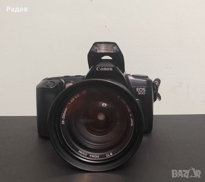 Canon EOS 500 SLR с обектив sigma asperial 28-200mm 1:3.8-5.6 UC , снимка 1