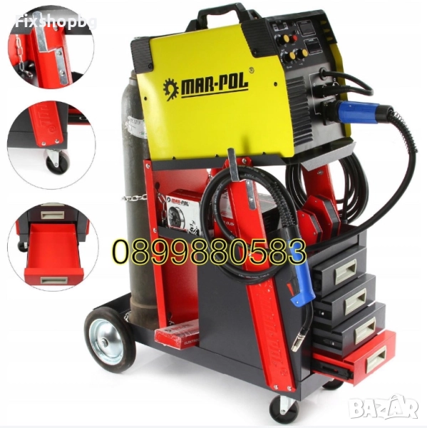 Количка за заваръчни апарати Mar-Pol M66612, с 4 чекмеджета, снимка 1