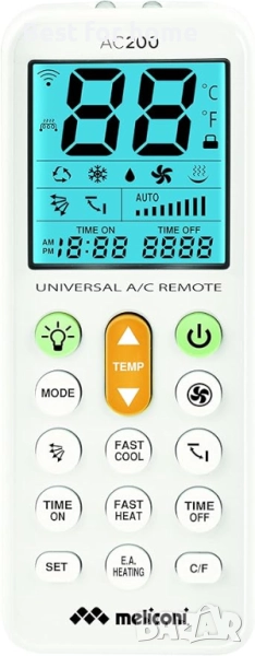 Meliconi AC 200 Универсално дистанционно управление за климатици, снимка 1