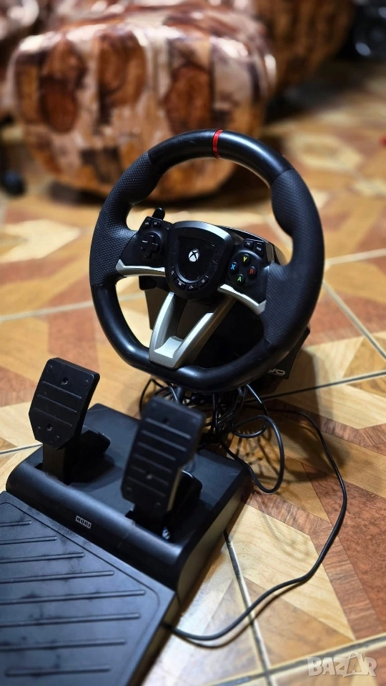 Състезателен волан Hori Overdrive за Xbox Series X/S, One и PC употребяван , снимка 1